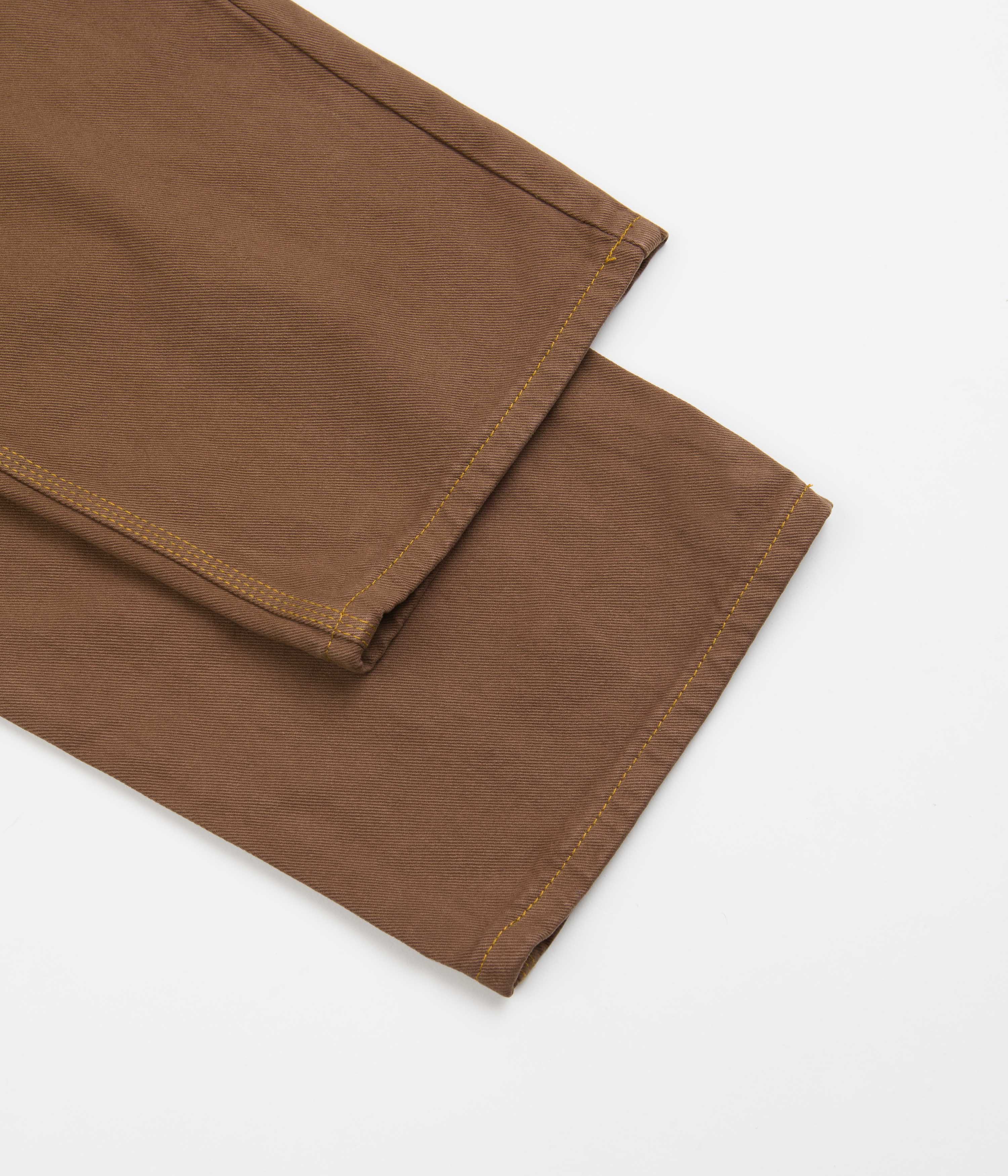 Butter Goods Heavyweight Weatherproof Jeans for Men - Durable Brown Denim Pants for Outdoor Work & Casual Wear