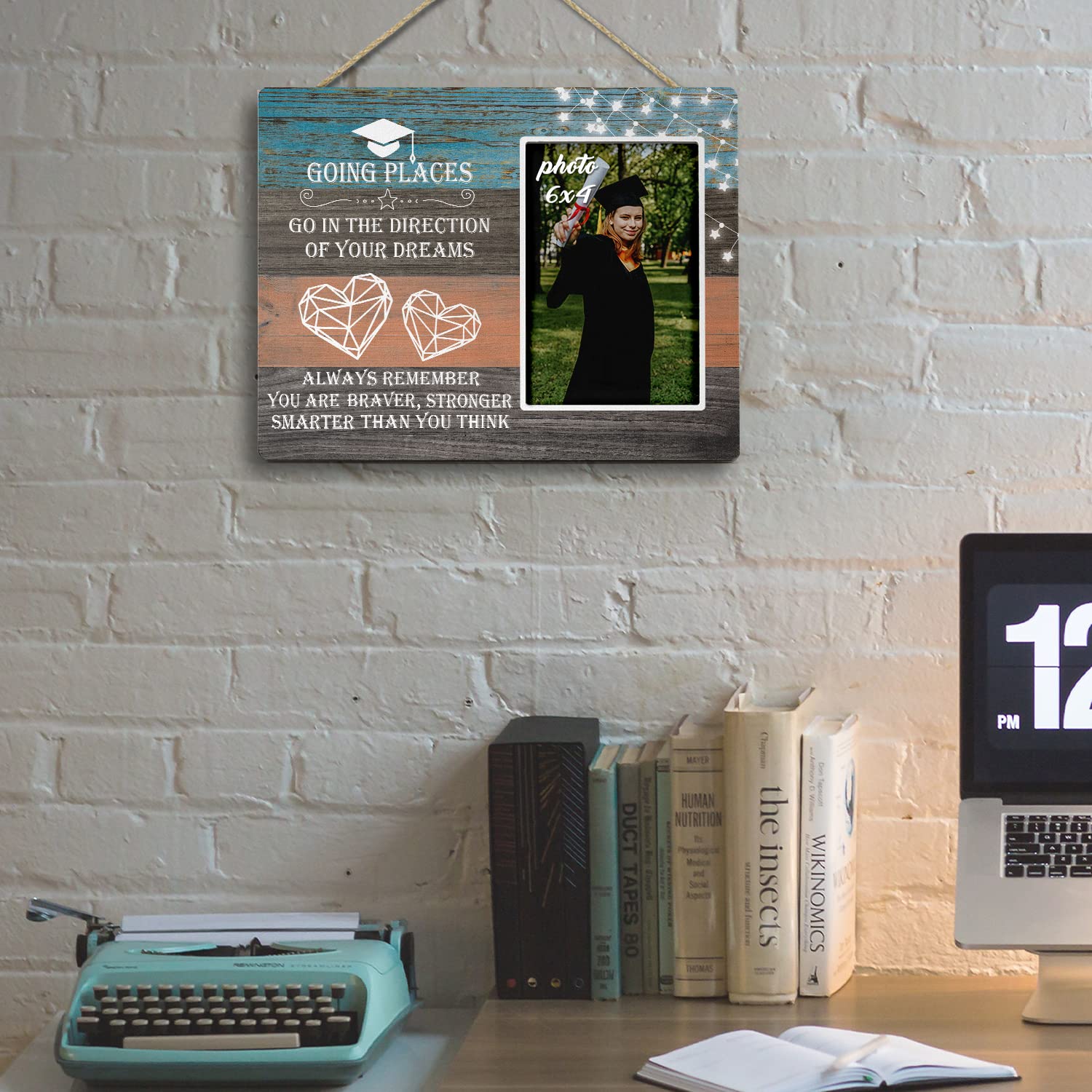 KU-DaYi Graduation Picture Frame - Elegant 4x6 Photo Frame for High School & College Graduation Gifts - Perfect for Displaying Graduation Memories in Dorm Rooms or Office Desks