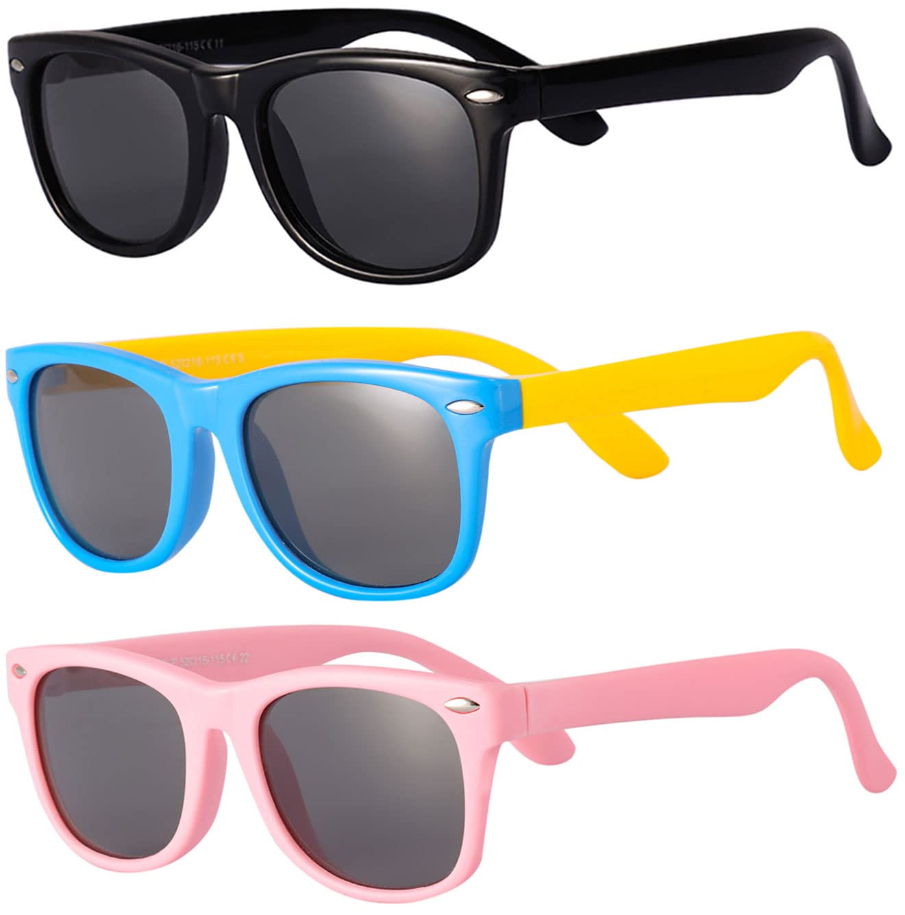 ZIRANYU Kids Polarized Sunglasses - 100% UV Protection, Rubber Frame for Boys & Girls - Perfect for Beach, Outdoor Play & Summer Activities