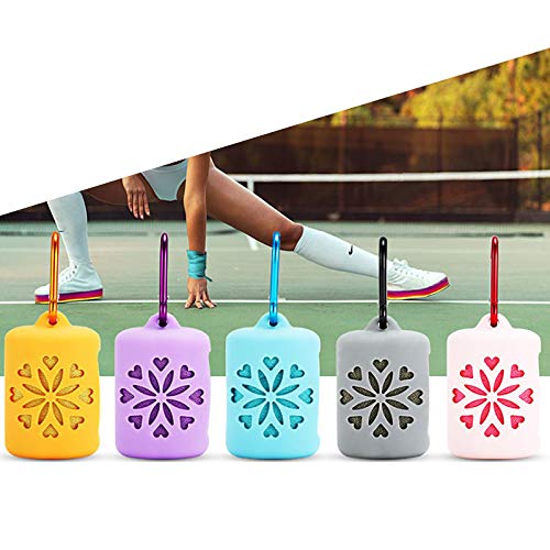 Quick Dry Super Absorbent Microfiber Camping Towel with Portable Silicone Case - Lightweight & Compact for Gym, Beach, Yoga, Sports & Travel Outdoor Activities