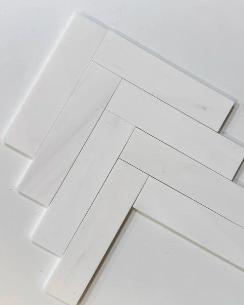 Premium Bianco Dolomite 2x8 Subway Tile - Polished or Honed Finish for Kitchen Backsplash & Bathroom Walls | Natural Stone Wall Tile for Modern Home Renovation