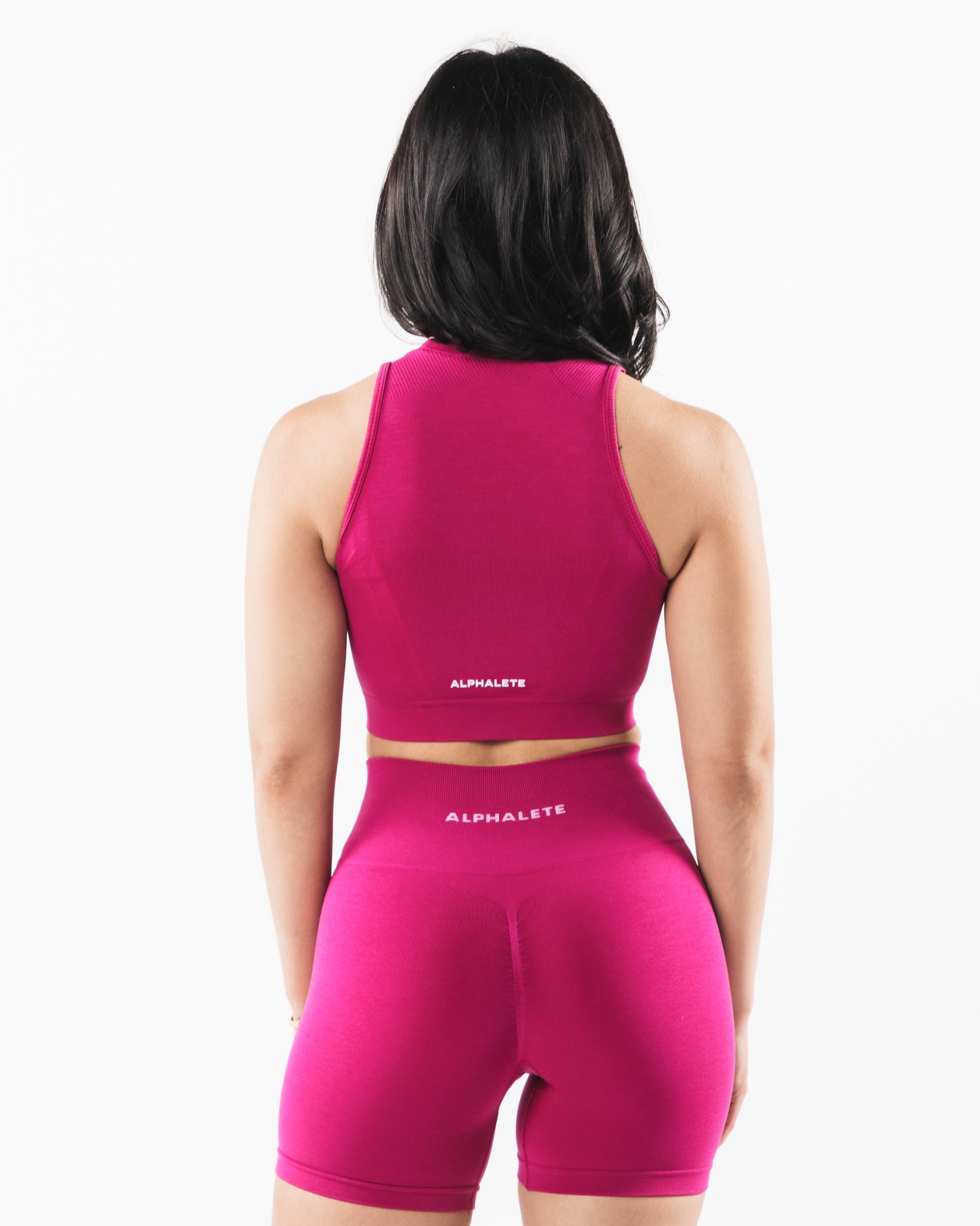 Stratus Crop Tank Top for Women - Soft & Breathable Magenta Workout Shirt - Perfect for Yoga, Running & Gym