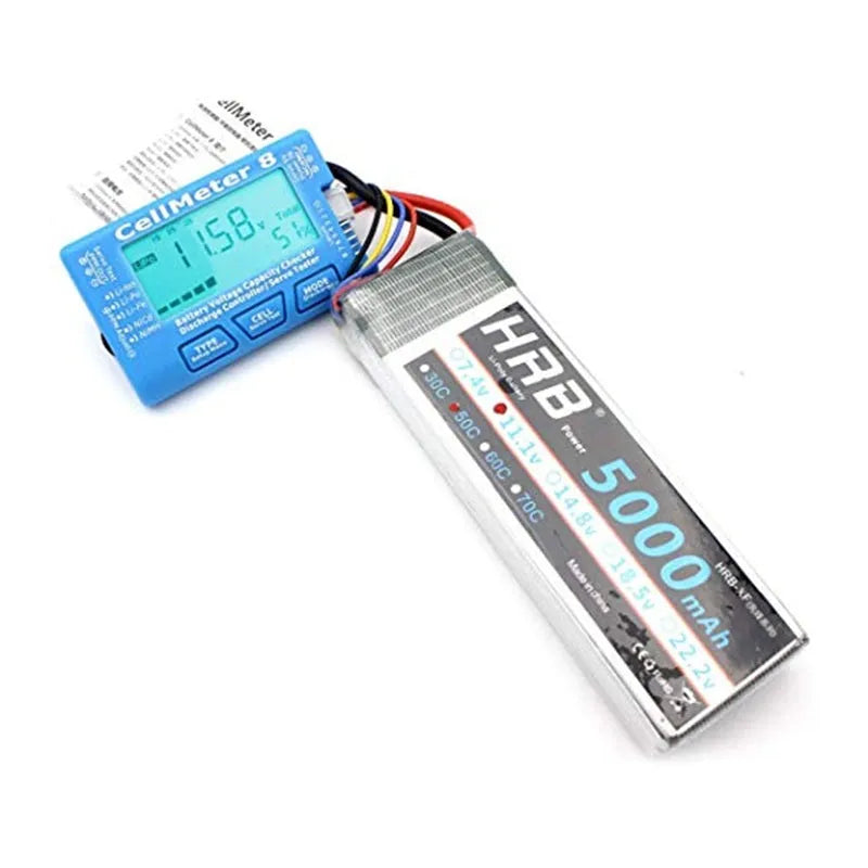 Digital RC Battery Capacity Tester - Voltage Checker & Balance Discharge with Servo Tester for LiPo NiMH Batteries | Perfect for RC Cars, Drones, and Hobby Electronics