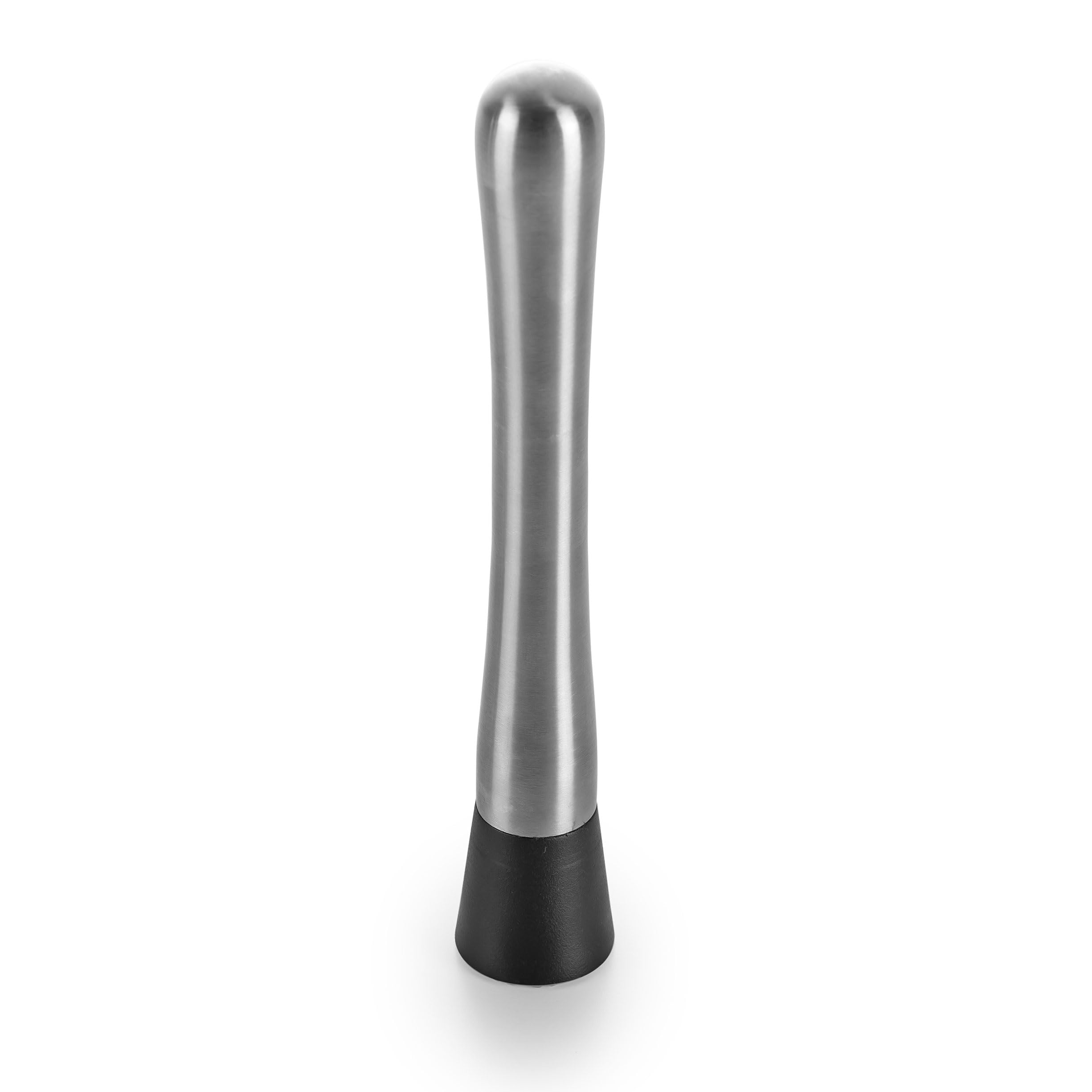 Premium Stainless Steel Cocktail Muddler - 20cm Mojito Mixer Bar Tool (Silver) for Home Bartending, Cocktail Parties & Professional Bars