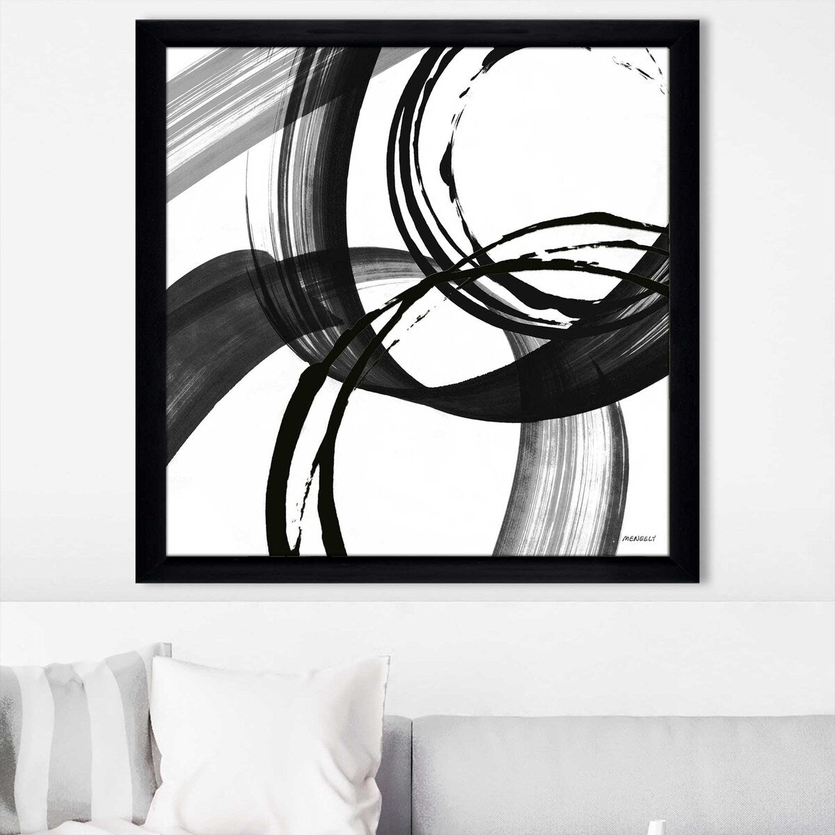 Black and White Pop II Square Acrylic Print - Modern Wall Art for Living Room, Office & Bedroom Decor