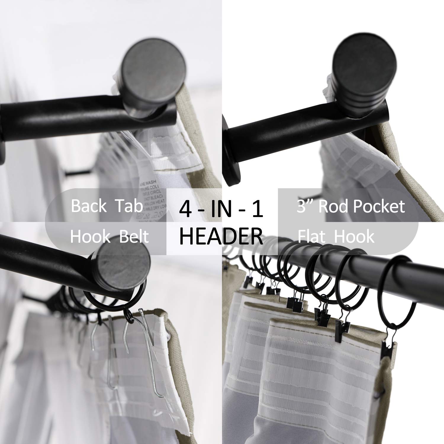 Frelement Breathable Faux Linen Blackout Curtains - Noise Reducing Rod Pocket & Back Tab Drapes for Bedroom, Living Room, Office - 72x96 Inch, 1 Panel, Dim Gray - Perfect for Light Control & Privacy in Home & Workspaces