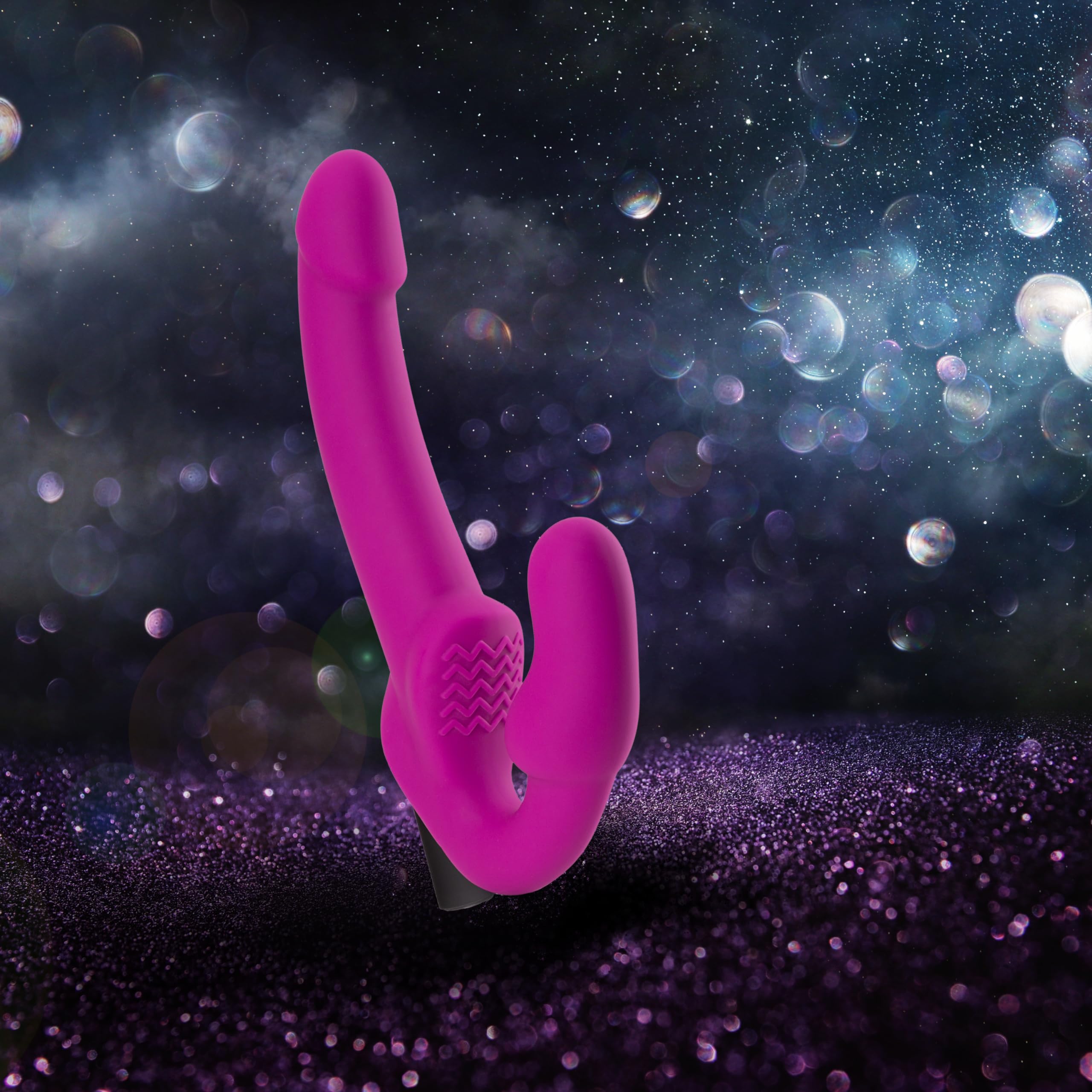 Blush Novelties Temptasia Estella Strapless Silicone Dildo with 10 Powerful Waterproof Vibration Modes - Adult Sex Toy for Women Couples - Perfect for Solo Play, Couples Intimacy & Sensual Exploration (Pink)