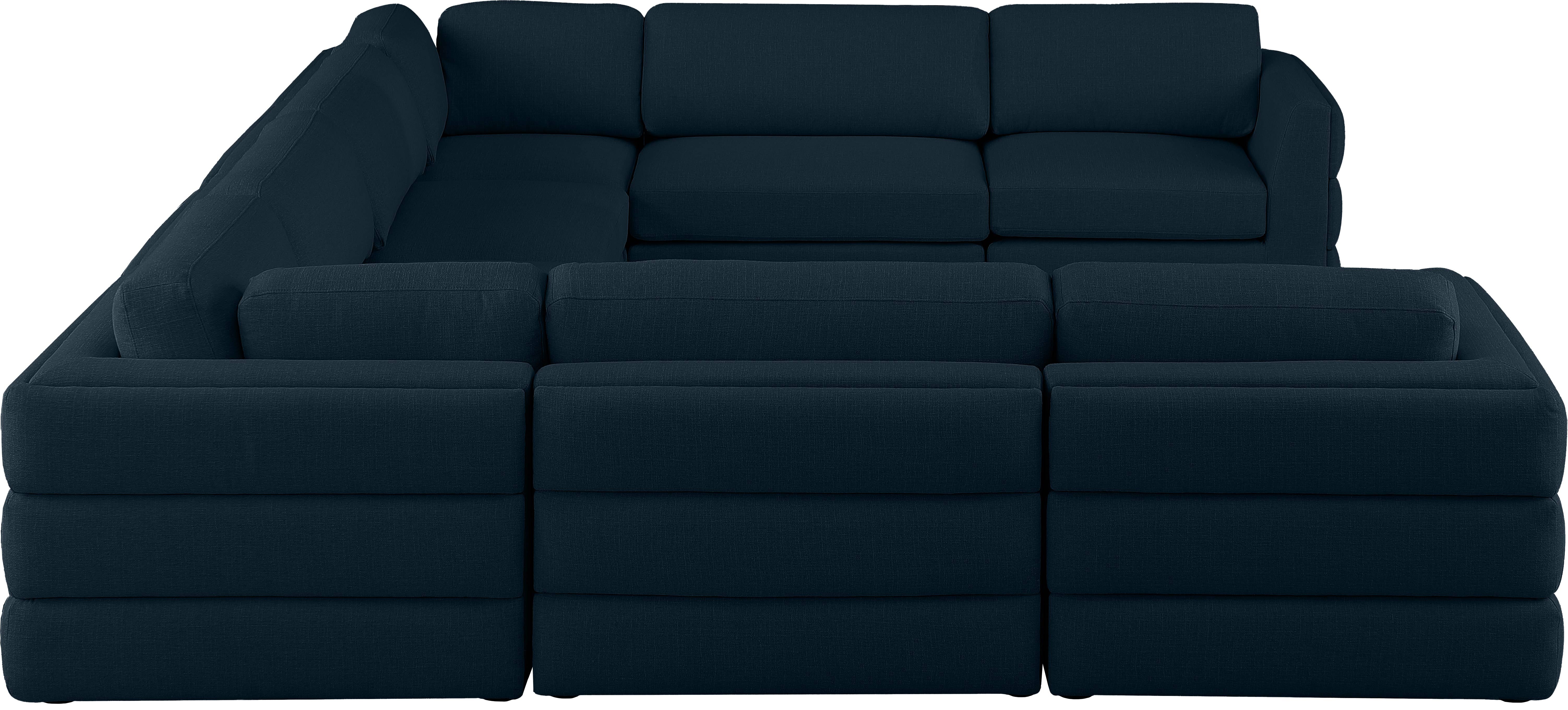 Beckham Durable Linen Textured Fabric Modular Sectional Sofa - Modern Living Room Furniture for Small Spaces & Apartments