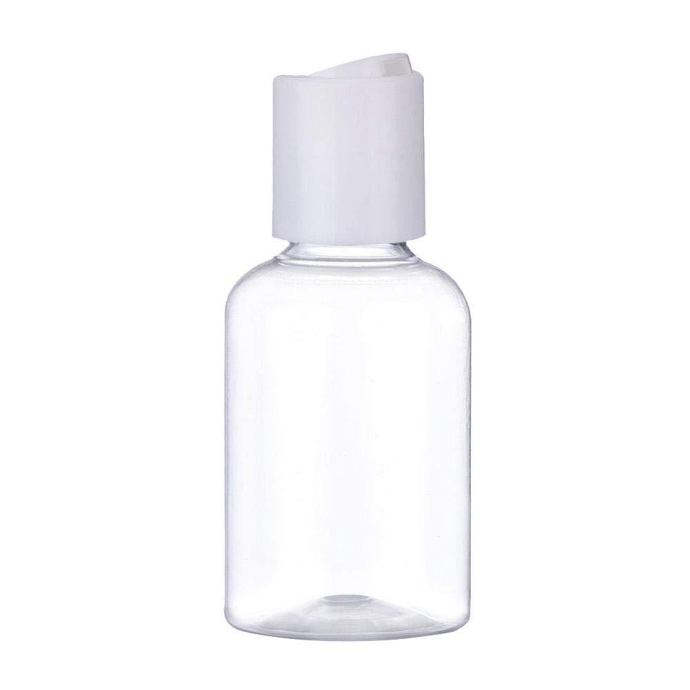 5-Pack 50ml Clear Plastic Travel Toiletries Bottles - Leakproof Empty Cosmetic Containers for Lotion, Cream & Liquid - Perfect for TSA Carry-On, Makeup Bottling & Travel Essentials