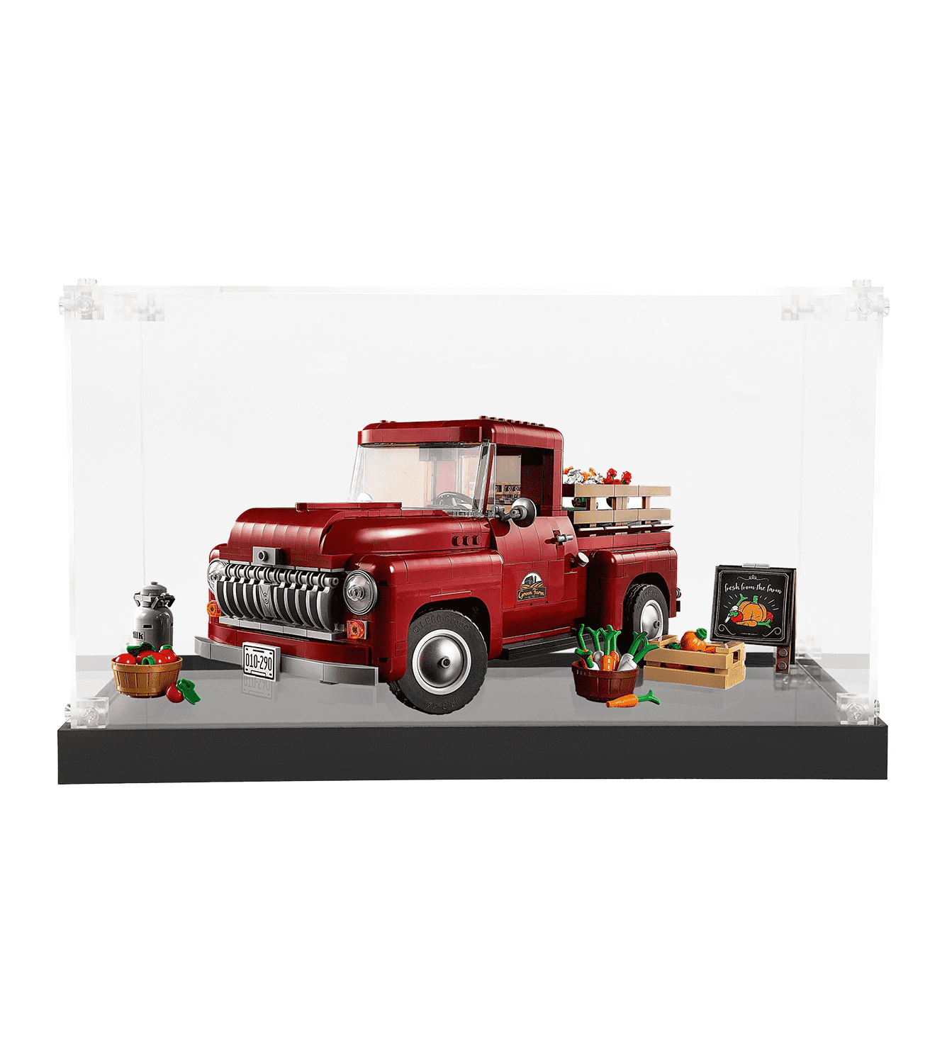 LEGO Pickup Truck 10290 Display Case - Clear Acrylic Showcase for Collectible Model | Perfect for Home Decor, Office Display & Gift Giving