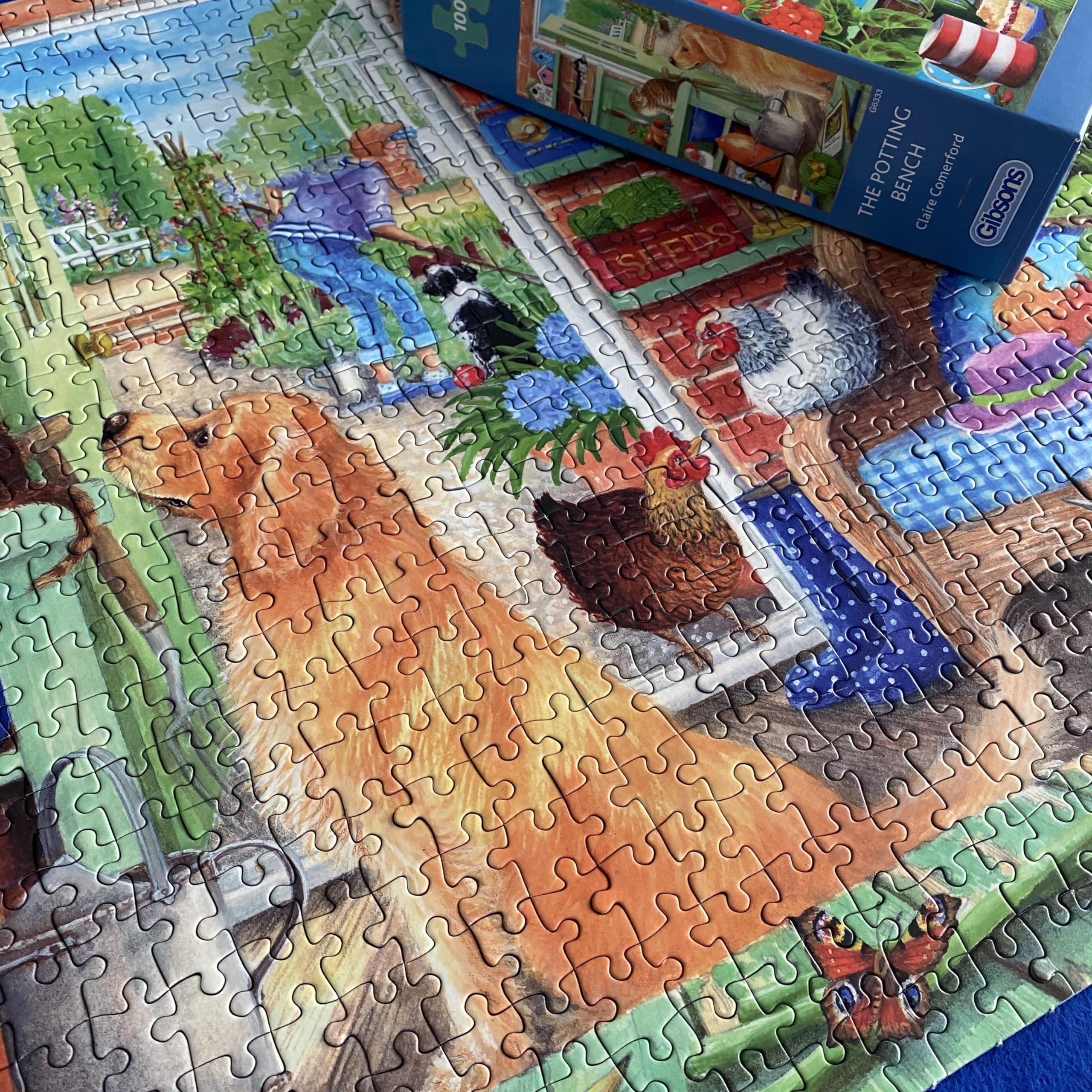 The Potting Bench Illustrated by Claire Comerford - 1000 Piece Jigsaw Puzzle for Adults & Teens - Gibsons Puzzle (GIBG6333) - Perfect for Family Game Nights & Relaxation