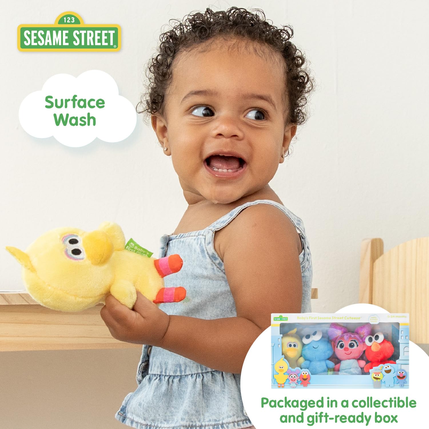 **Sesame Street Plush Toys Set - Elmo, Cookie Monster, Abby Cadabby & Big Bird Stuffed Animals for Toddlers 1-3 Years | Soft Cuddly Plushies for Playtime, Nursery Decor & Gifts**