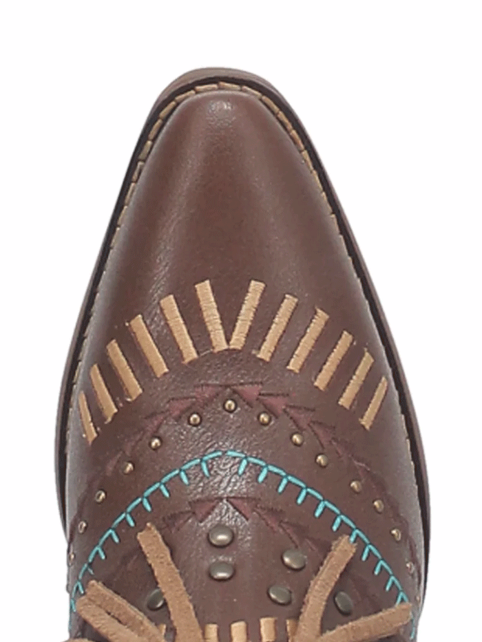 Dingo DI737 Women's Gypsy Leather Boots - Brown Cowboy Boots for Western Fashion & Country Dancing