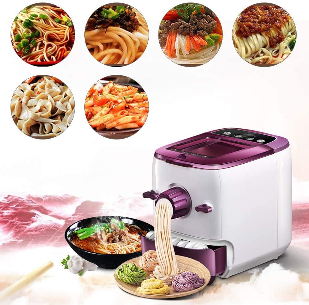 220V 150W Electric Automatic Pasta Maker Machine - Multi-functional Noodle Maker for Homemade Pasta, Dumplings, Ramen with 8 Shaping Molds - Perfect for Italian Cuisine, Asian Dishes & Family Cooking