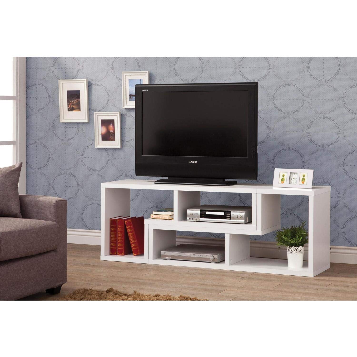 Convertible TV Stand and Bookcase Combo in Cappuccino Finish - Coaster Furniture 800329 - Perfect for Living Room, Home Theater, and Office Storage
