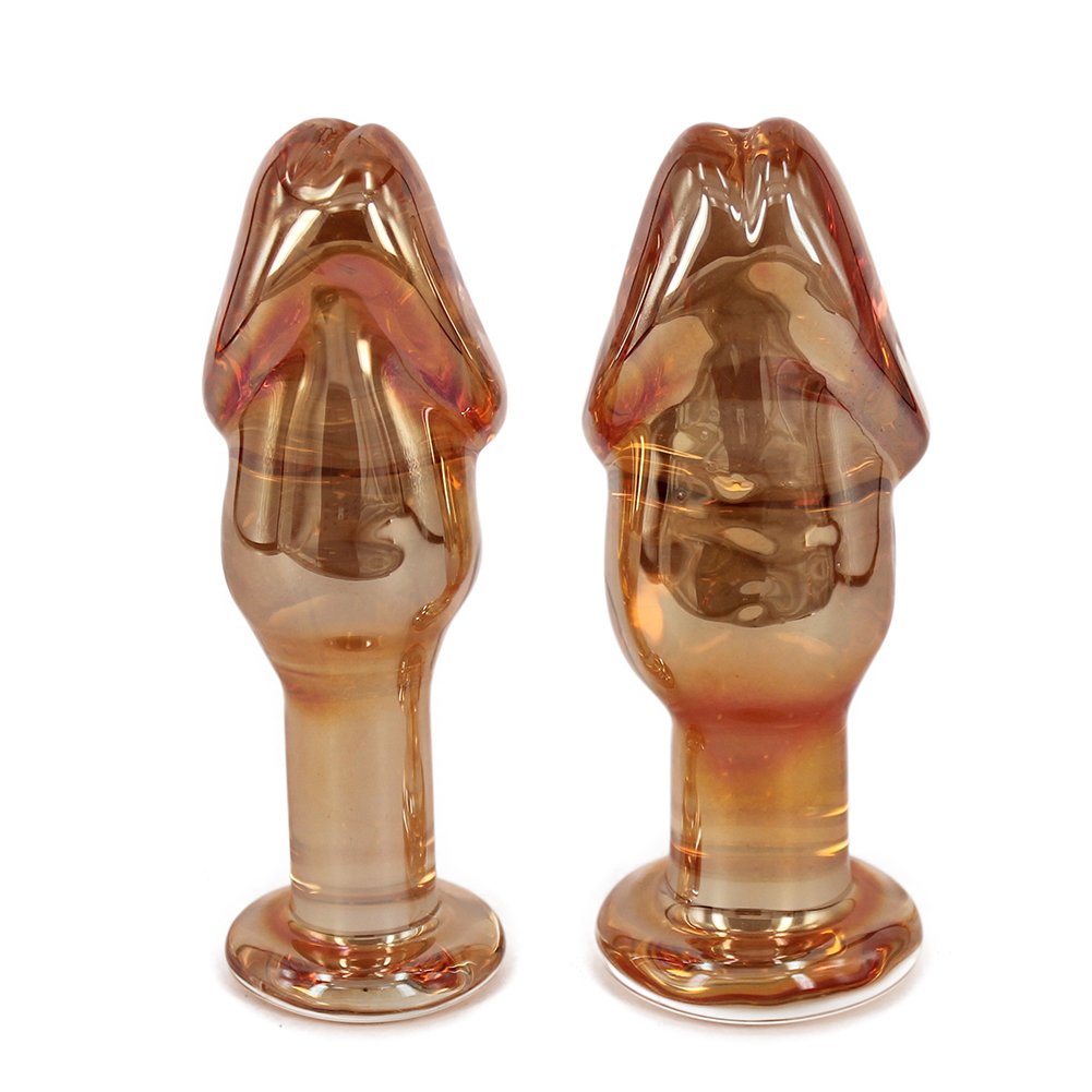 Premium Glass Pleasure Wand Dildo - Smooth Anal Sex Toy & Butt Plug (Small) - Perfect for Solo Play, Couples Exploration & Sensual Massage