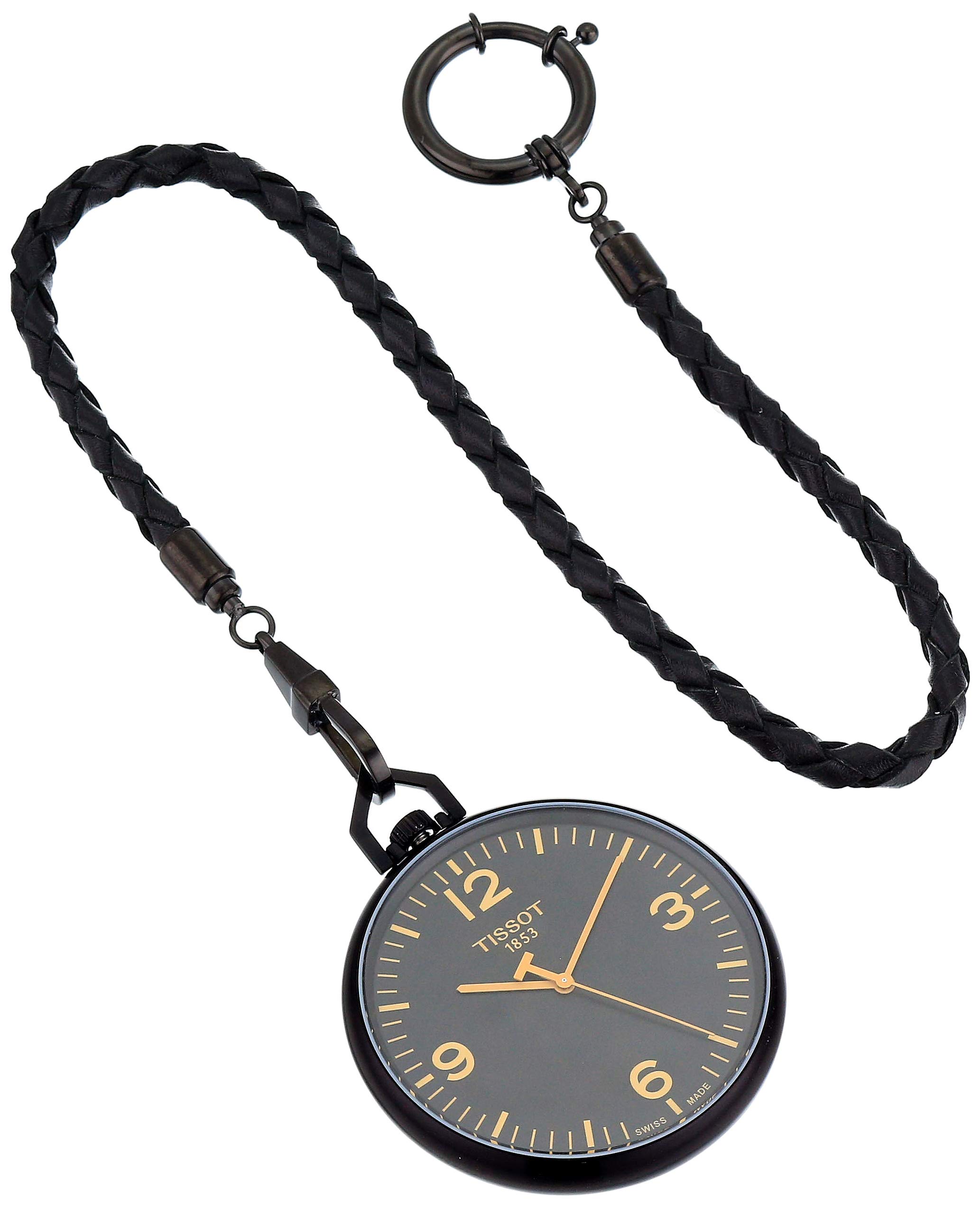 Tissot Unisex-Adult Lepine Alluminum Pocket Watch Black T8634099905700 - Classic Vintage Style for Formal Events, Weddings & Collectors