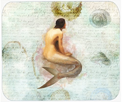 Caroline's Treasures SB3045MP Beach Mermaid Mouse Pad - Non-Slip Large Gaming Mouse Mat for Computer & Laptop, Hot Pad & Trivet for Kitchen, Washable Office Desk Accessory - Perfect for Home, Office & Gaming Setup