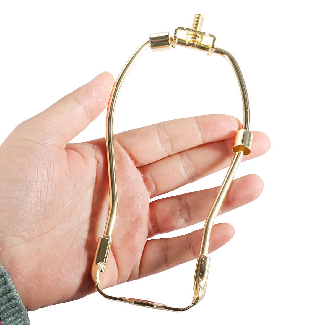 uxcell 6 Inch Brass Lamp Harp Holder for Table & Floor Lamps - Durable Lighting Fixture Replacement Part for Home & Office Decor