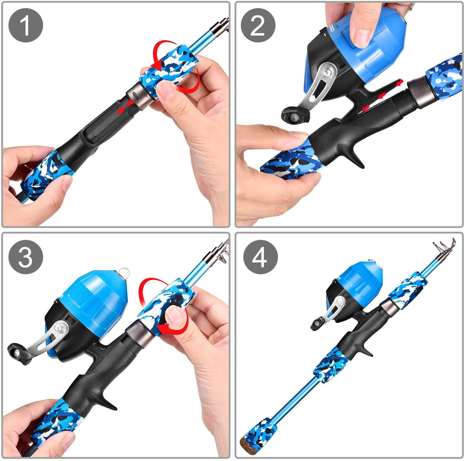 ODDSPRO Pink Kids Fishing Pole - Telescopic Fishing Rod and Reel Combo Kit with Tackle Box | Portable Fishing Gear for Girls & Youth | Perfect for Outdoor Camping, Beach Trips & Family Bonding
