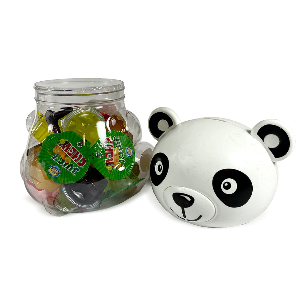 Josh Bosh Juicy Chew Fruit Jelly Cups Panda - 26oz Jar of Assorted Flavors | Perfect for Snacking, Lunch Boxes & Party Favors