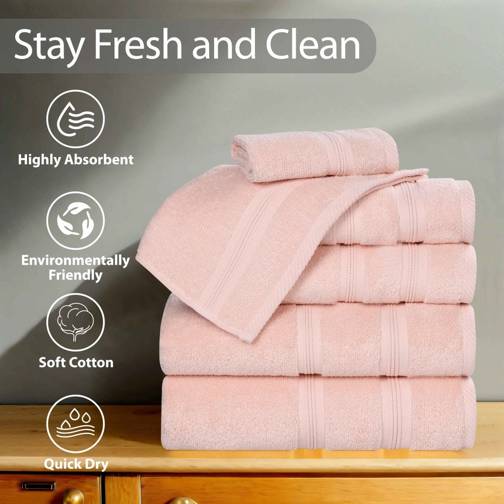 Premium Smart Dry Zero Twist Cotton 9-Piece Towel Set - Ultra Soft & Absorbent Bath Towels, Hand Towels & Washcloths for Spa, Bathroom & Luxury Home Use
