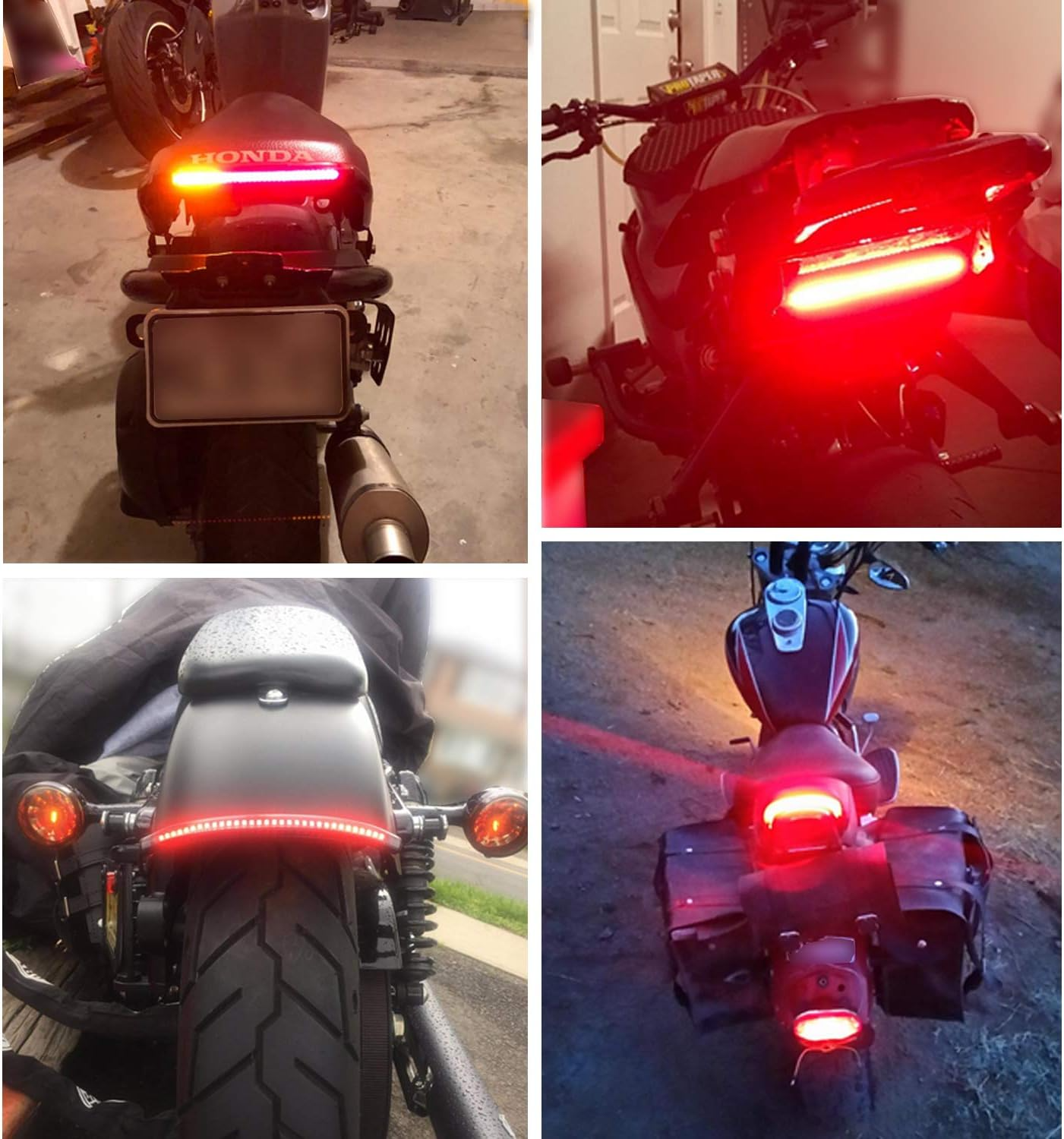 Eagle Lights LED Auxiliary Tail Light Upgrade Kit with Integrated Turn Signals - Waterproof Motorcycle Accessories for Harley, Honda, Yamaha - Perfect for Night Riding & Enhanced Safety