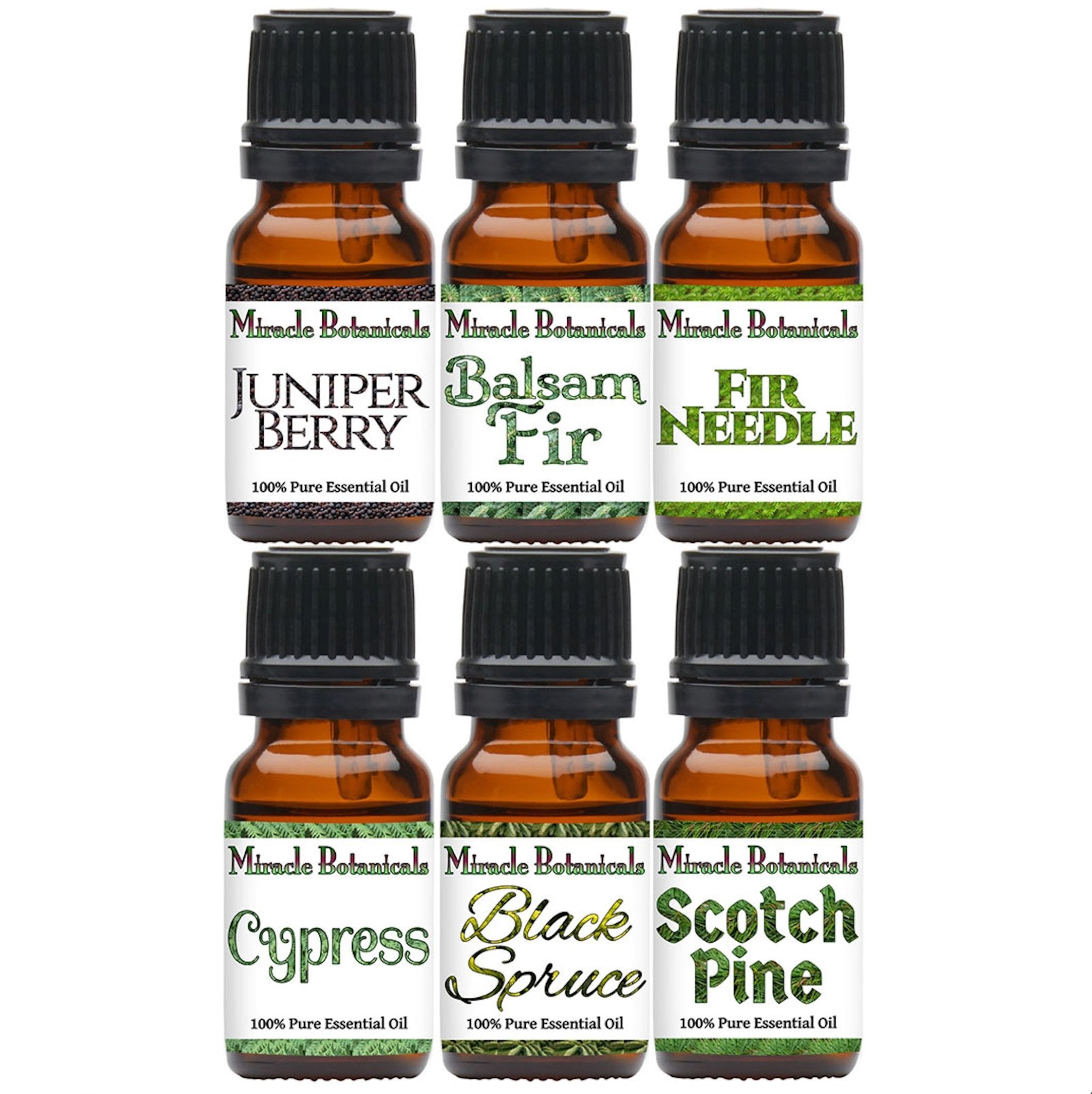 Forest Clear Air Essential Oil Set - 6 Pure Mountain Forest Oils for Aromatherapy, Diffusers & Home Relaxation