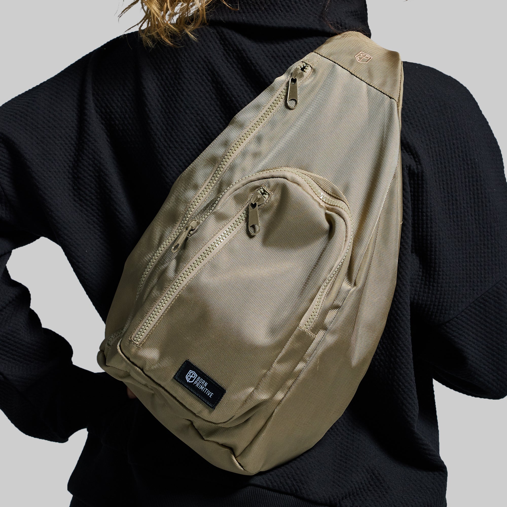 Stylish Tan Sling Bag for Men & Women - Lightweight Crossbody Shoulder Bag with Adjustable Strap - Perfect for Travel, Hiking, Gym & Everyday Use