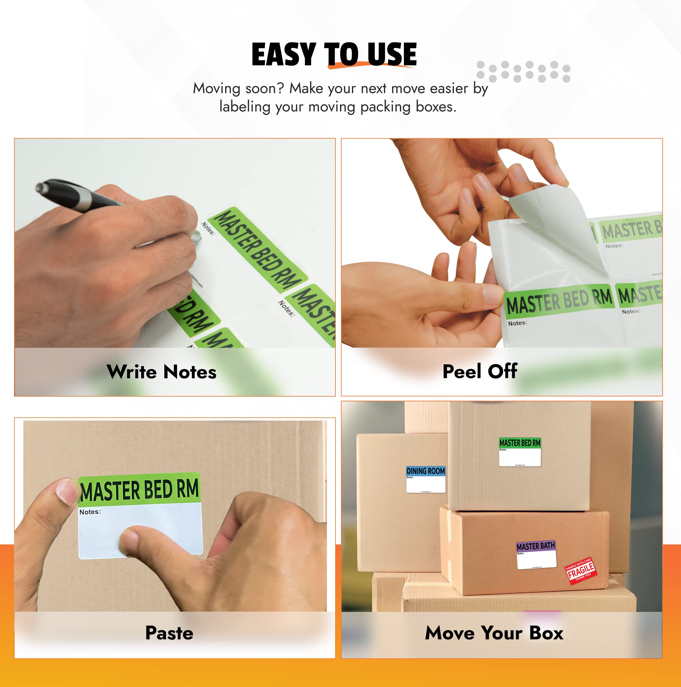 640 Pcs Moving Labels for Boxes - 2