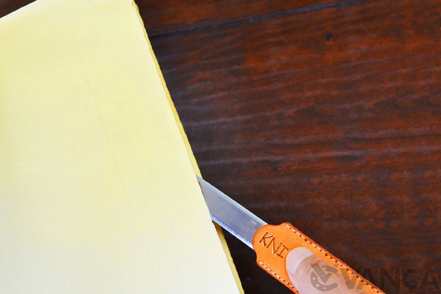 Premium Genuine Leather Letter Opener - Handcrafted in Japan by VANCA - Perfect for Office, Gifts & Elegant Desk Accessories