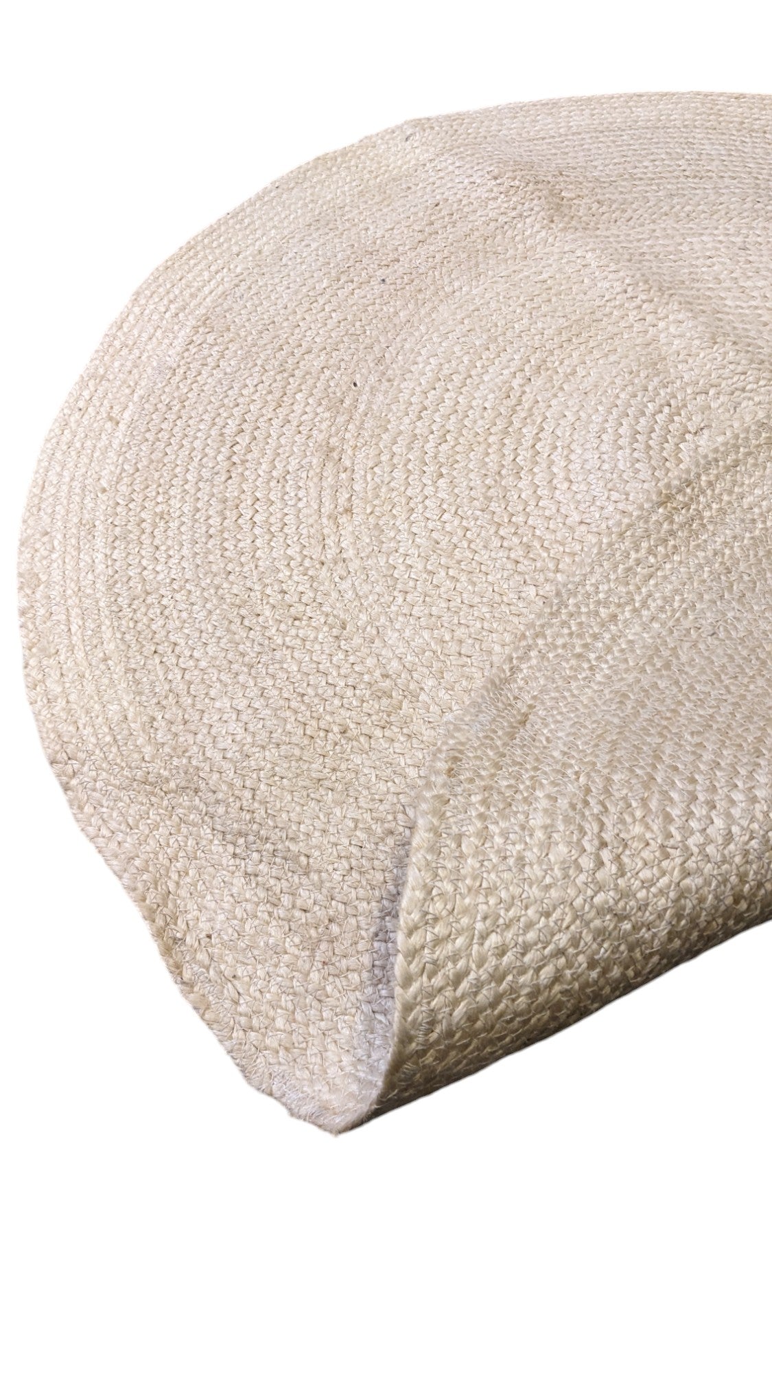 Natural Jute Rug 3.8x3.8ft - Eco-Friendly Handwoven Floor Mat for Living Room, Bedroom & Boho Home Decor