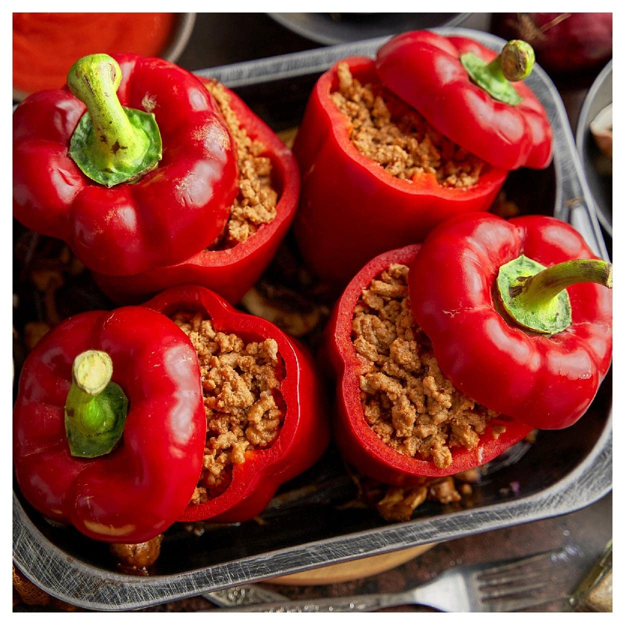Everwilde Farms - 1 Oz Big Red Sweet Pepper Seeds - Non-GMO, Heirloom, High Yield - Perfect for Home Gardening, Canning, and Fresh Eating