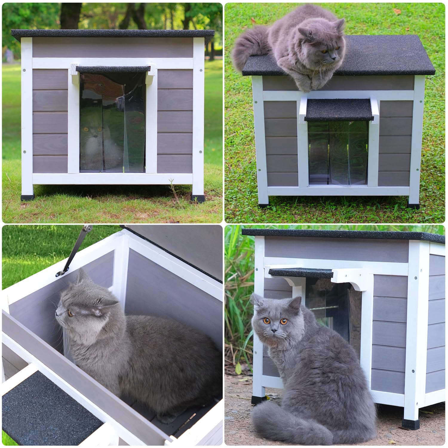 Weatherproof Outdoor Cat House for Feral Cats - Insulated Winter Shelter with Waterproof Design | Perfect for Backyards, Gardens & Cold Weather Protection