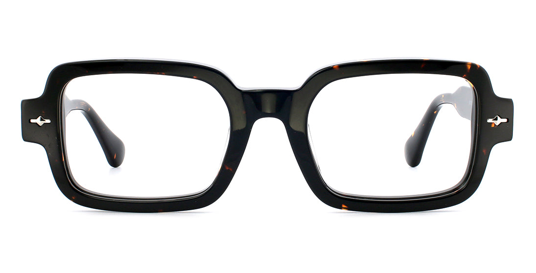 Stylish Thick Rimmed Rectangle Eyeglass Frames WD1308P - Trendy Unisex Glasses for Reading, Driving & Everyday Wear