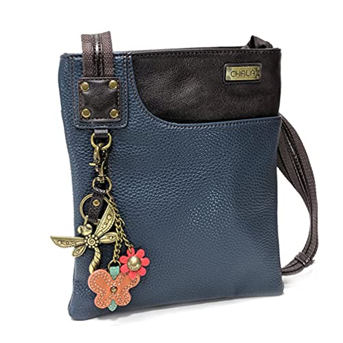Navy_ Metal Dragonfly With Orange Butterfly