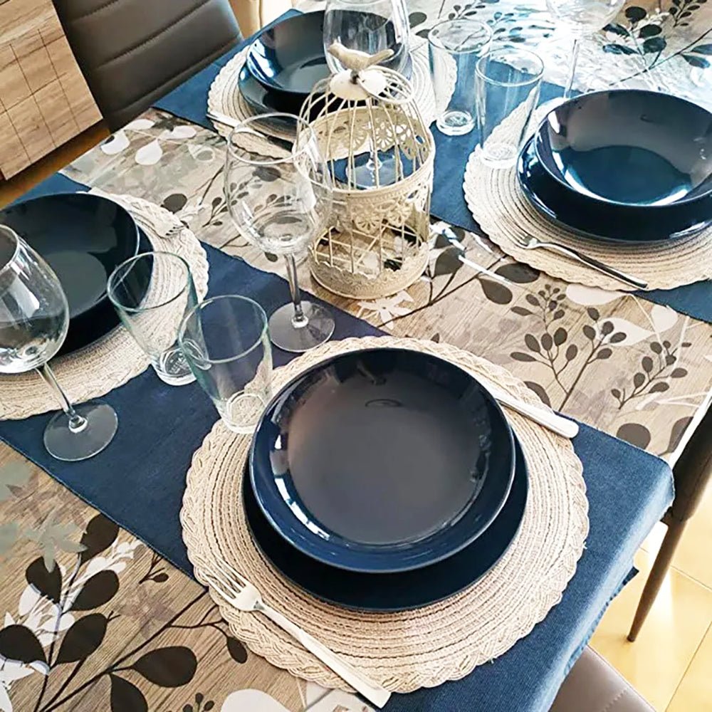 Arkansas Braided Rim Placemat Set of 4 - Elegant Table Decor for Dining Room, Kitchen, and Party Settings