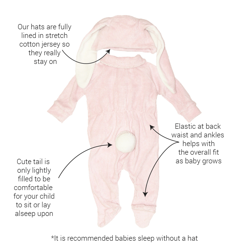 Adorable Pink Bunny Costume for Baby Girls & Boys - Soft & Comfortable Easter Bunny Outfit for Infants, Toddler Photo Shoots, Easter Celebrations & Holiday Parties