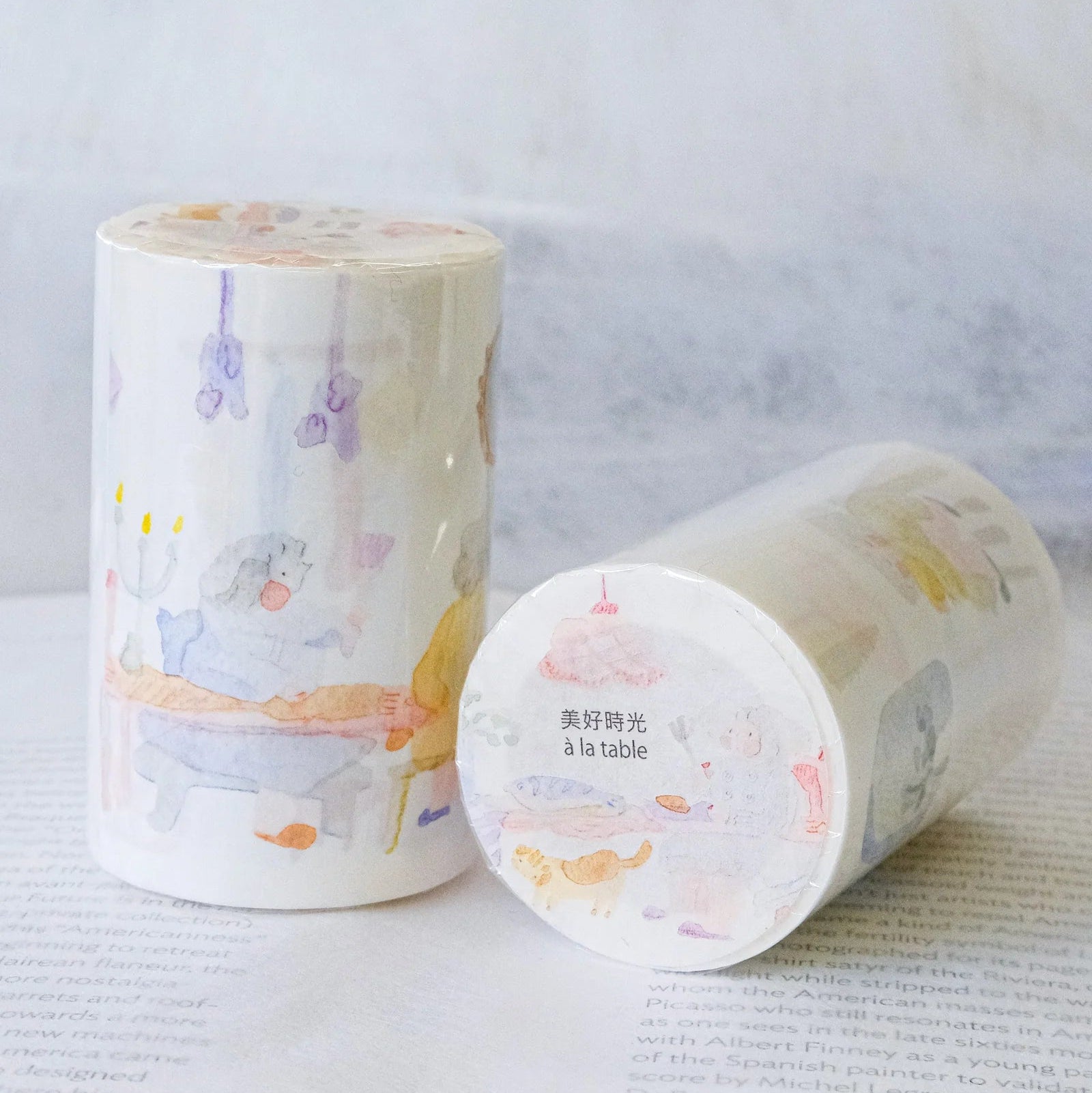 Dodolulu Decorative Washi Tape - A La Table Design for Scrapbooking, Journaling, and DIY Crafts | Perfect for Gift Wrapping, Home Decor, and Planner Stickers