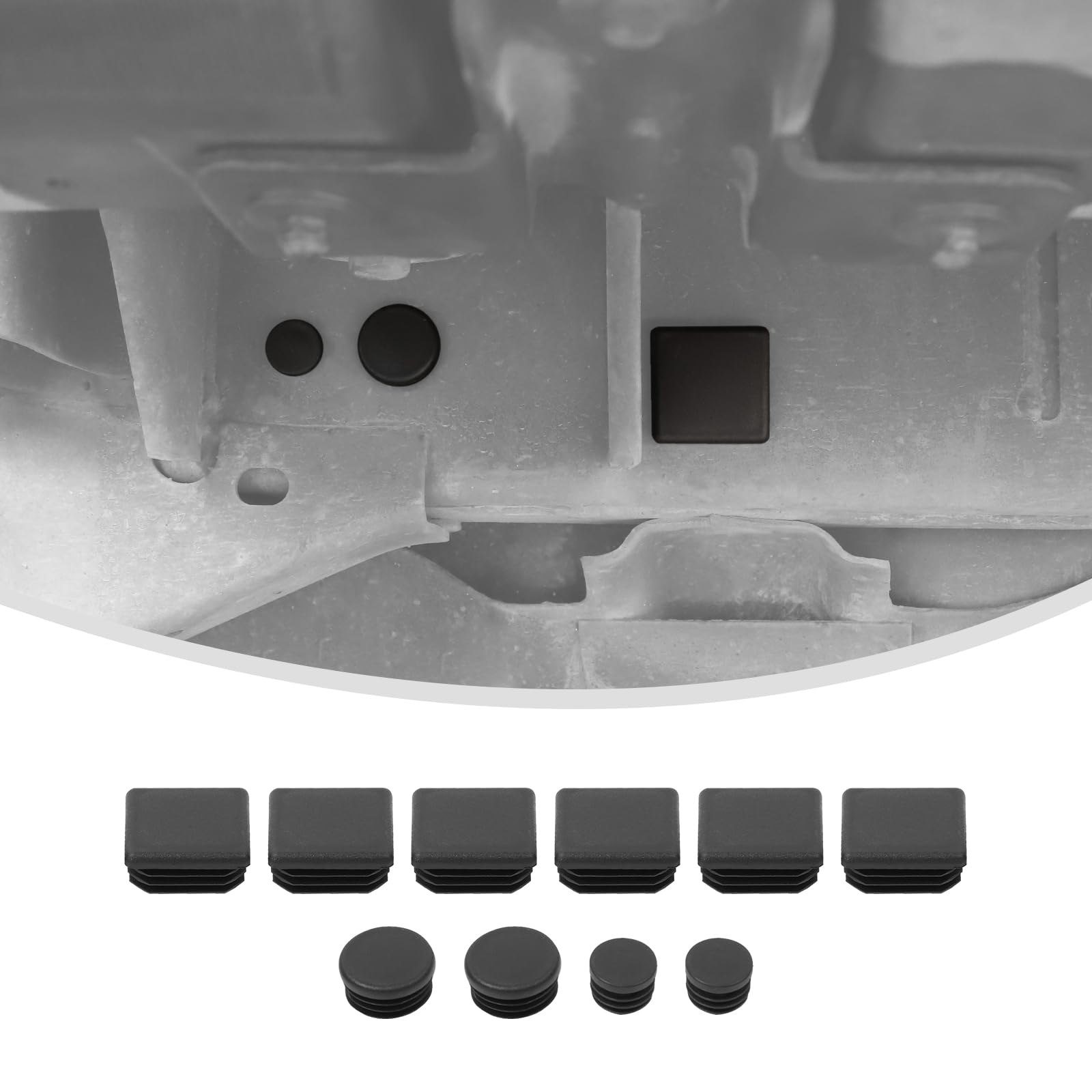 2007-2018 Jeep Wrangler JK JKU Plastic Frame Hole Plugs - 18Pcs Dustproof Waterproof Exterior Accessories for Off-Road Protection & DIY Modifications