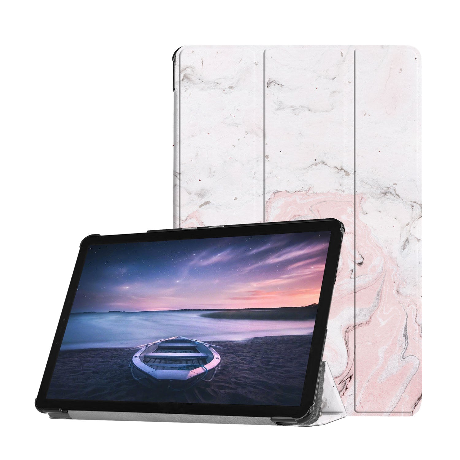 Samsung Tablet Case - Pink Marble Design Protective Cover for Samsung Galaxy Tab A/S6/S7/S8 | Slim & Durable for School, Work, and Travel
