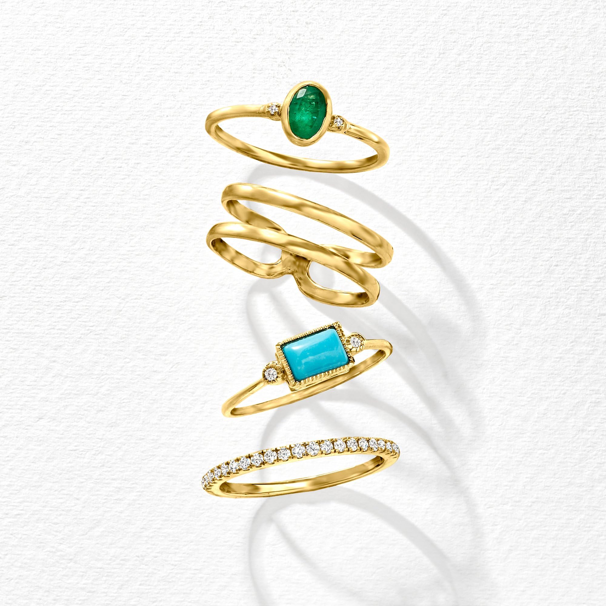 Ross-Simons 14kt Yellow Gold Pure Turquoise and Diamond Ring - Size 7 | Elegant Jewelry for Women, Perfect for Weddings, Anniversaries & Special Occasions