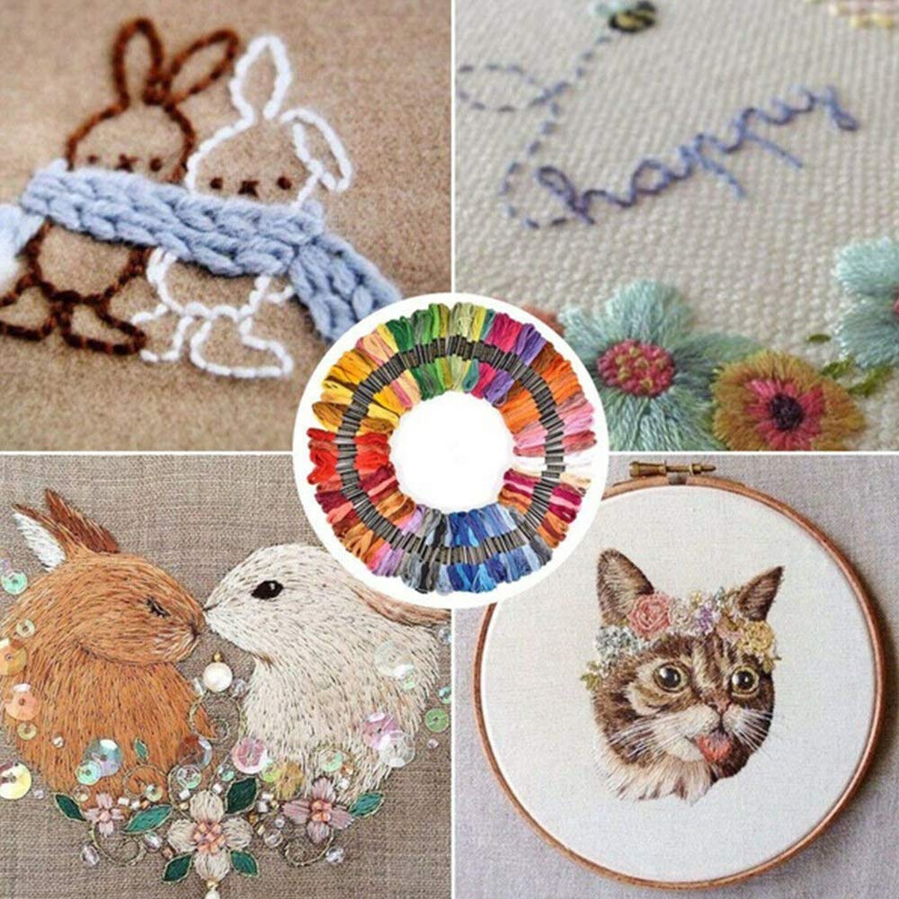 447 Color Embroidery Floss Cross Stitch Thread Kit - 8m Cotton Rainbow Color Palettes for DIY Bracelets, Friendship Bracelets, Scrapbooking & Handmade Crafts - Perfect for Cross Stitch, Embroidery, Sewing & DIY Projects