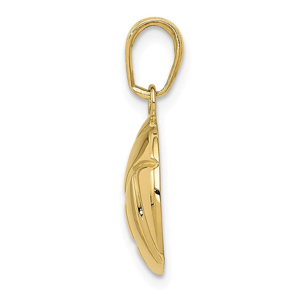 10K Yellow Gold Polished Volleyball Pendant Necklace for Women - Elegant Sports Jewelry Gift for Volleyball Players, Coaches & Fans - Perfect for Games, Practices & Everyday Wear