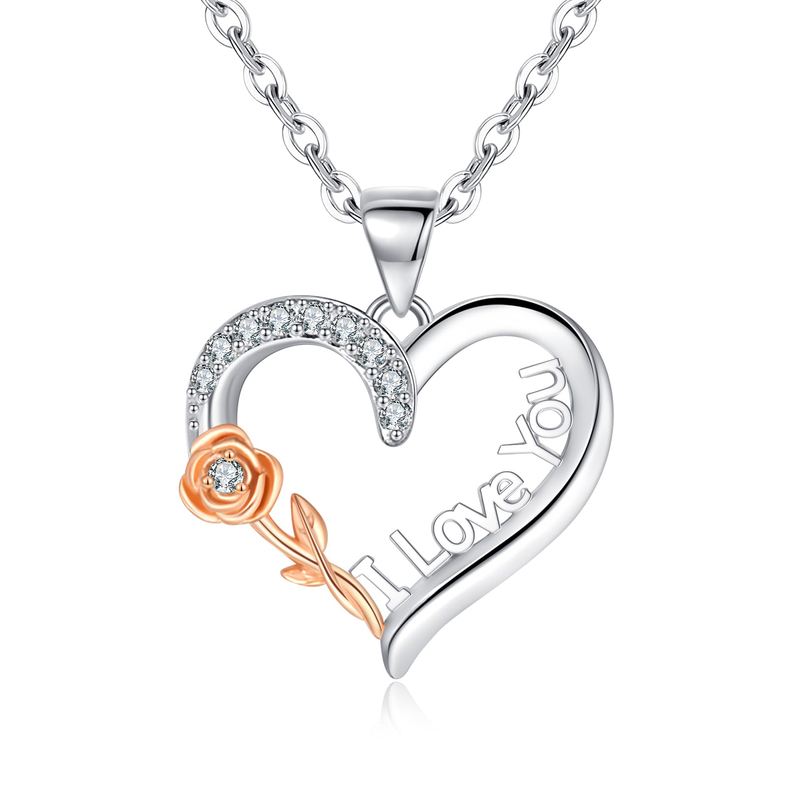 925 Sterling Silver Infinity Necklace for Women - 5A Cubic Zirconia Pendant with White/Red Stones | Elegant Jewelry Gift for Anniversary, Birthday, Mother's Day, Christmas & Valentine's Day | Perfect for Date Nights, Weddings & Special Occasions