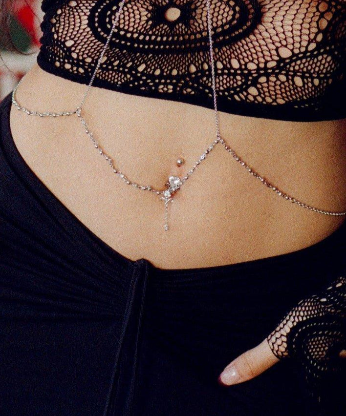 Dripping Belly Ring - Stainless Steel Navel Piercing Jewelry for Women | Perfect for Belly Button Rings, Summer Fashion & Body Piercing Accessories