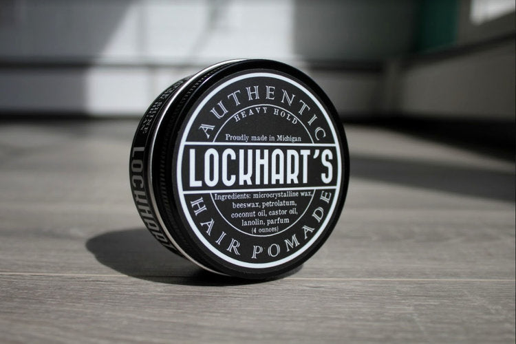 Lockhart's Heavy Hold Hair Pomade for Men - Strong Styling Wax with Natural Ingredients - Perfect for Slick Back, Pompadour & Undercut Hairstyles