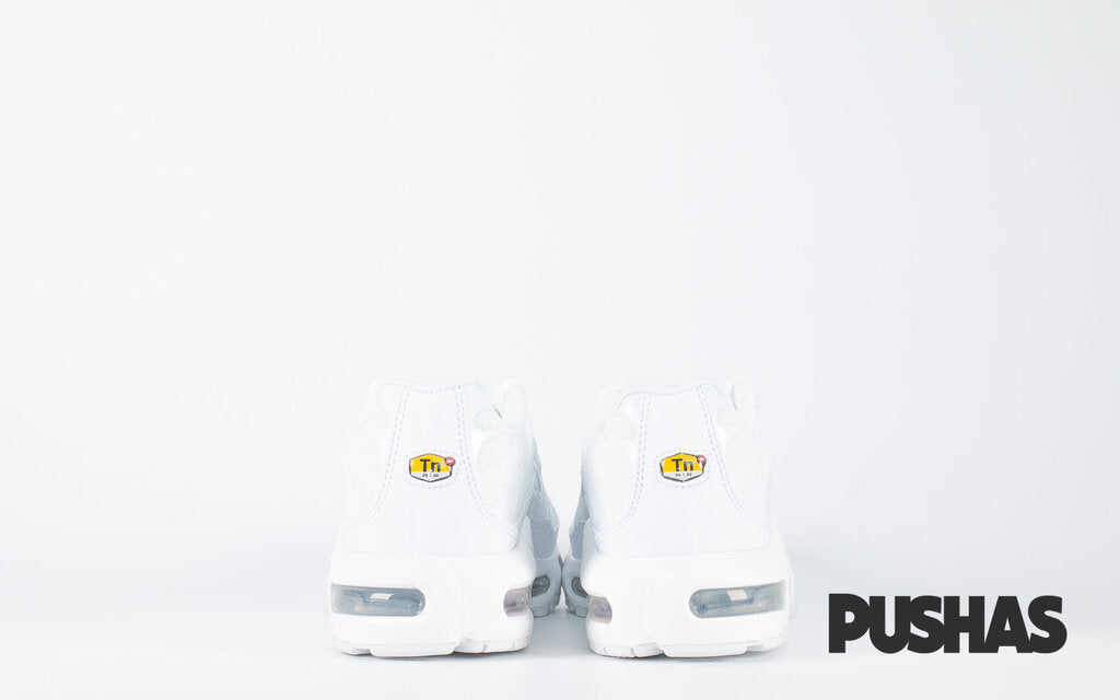 Nike Air Max TN Plus 'White Metallic Silver' GS Running Shoes for Women (2021) - Lightweight Cushioned Sneakers for Gym, Workout & Casual Wear