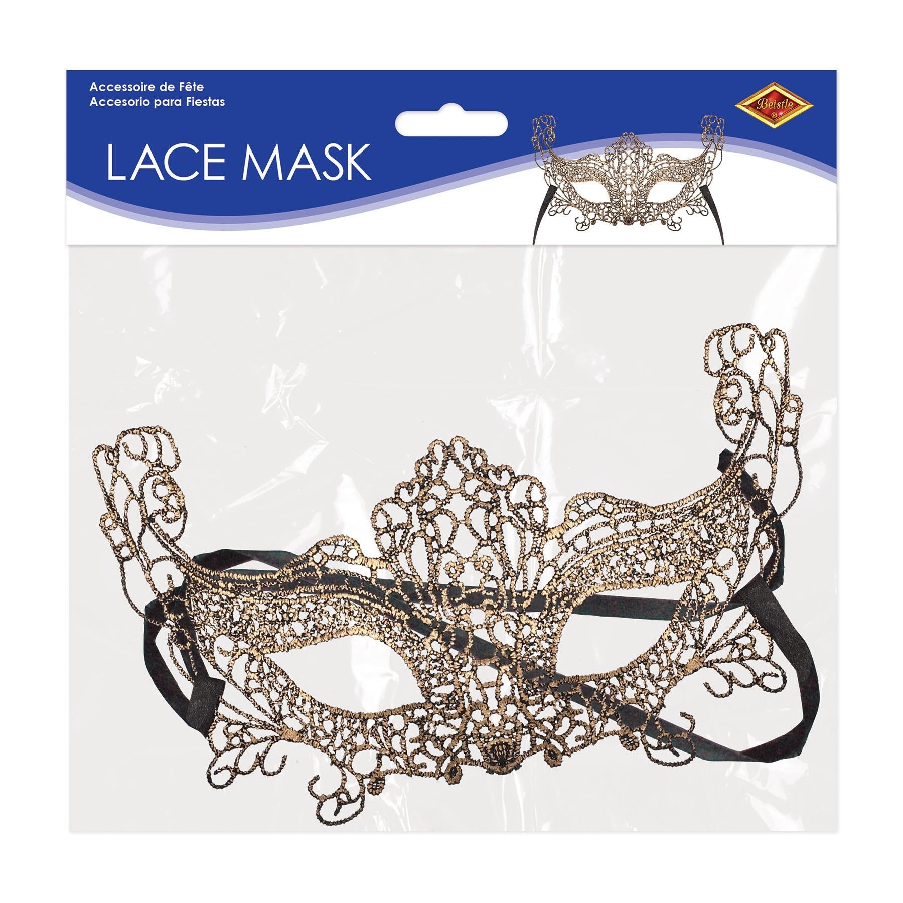 12 Pack Beistle Lace Masks - Halloween Party Supplies, Costume Accessories for Adults & Kids - Perfect for Halloween, Mardi Gras, and Costume Parties