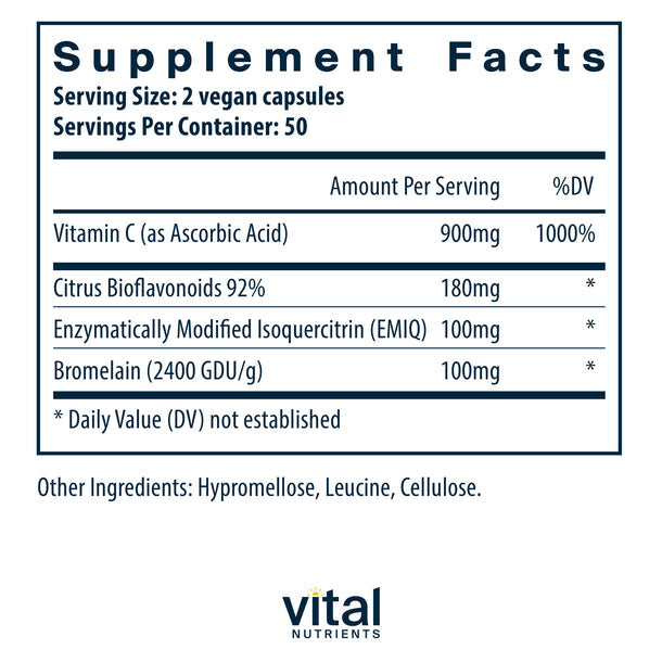Vital Nutrients Aller C - Immune Support Supplement with Isoquercitrin, Vitamin C & Bioflavonoids | Seasonal Allergy Relief & Immune Booster for Adults | Perfect for Allergy Season & Daily Wellness